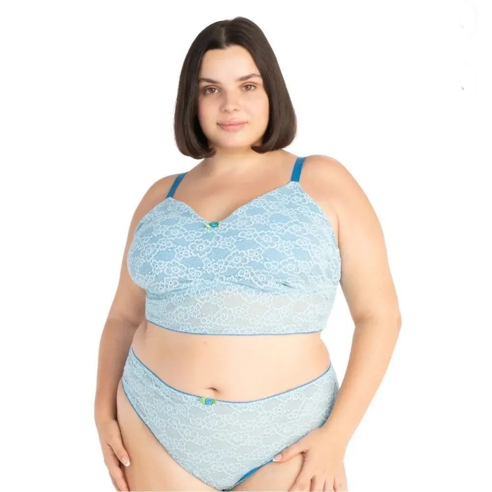 Women’s Parade Lace Bralette & Thong Panty 2-Piece Set Size XXL